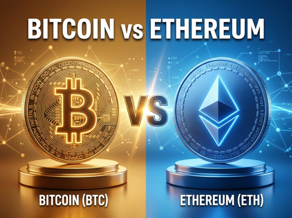 bitcoin gold coin versus ethereum blue coin comparison for beginners