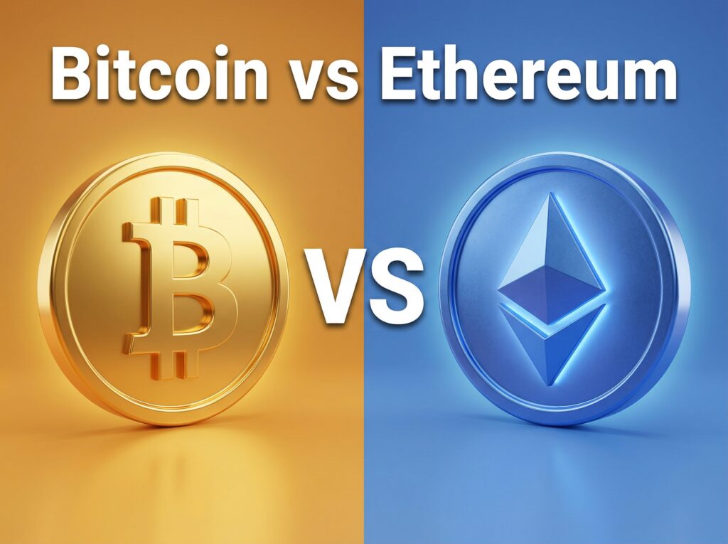 bitcoin gold coin versus ethereum blue coin comparison for beginners